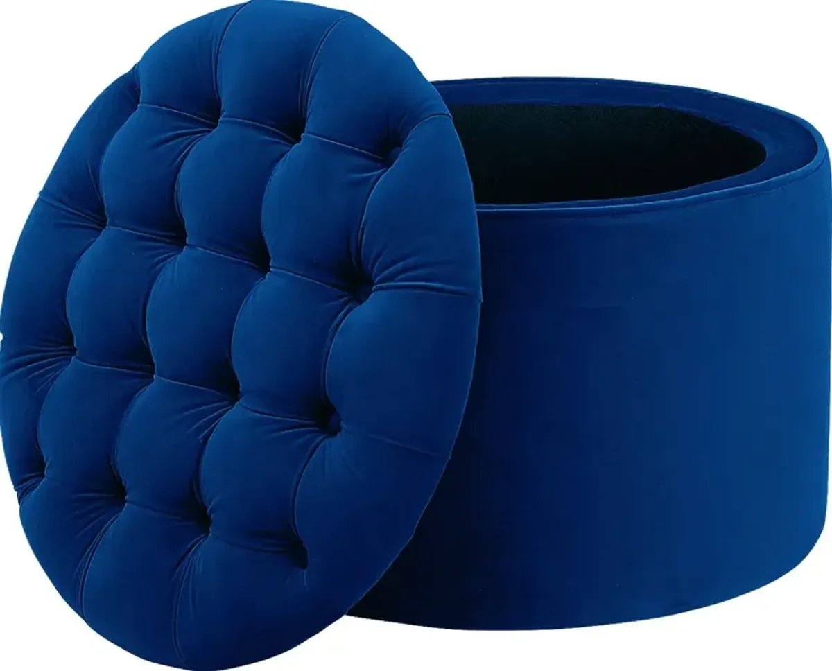 Candellar Navy Storage Ottoman