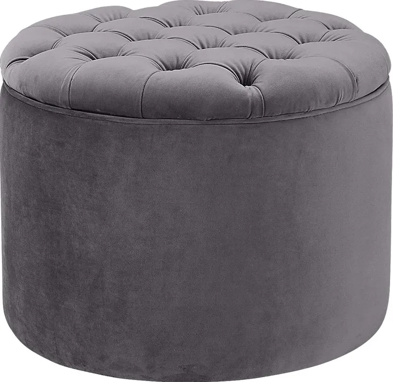 Candellar Gray Storage Ottoman