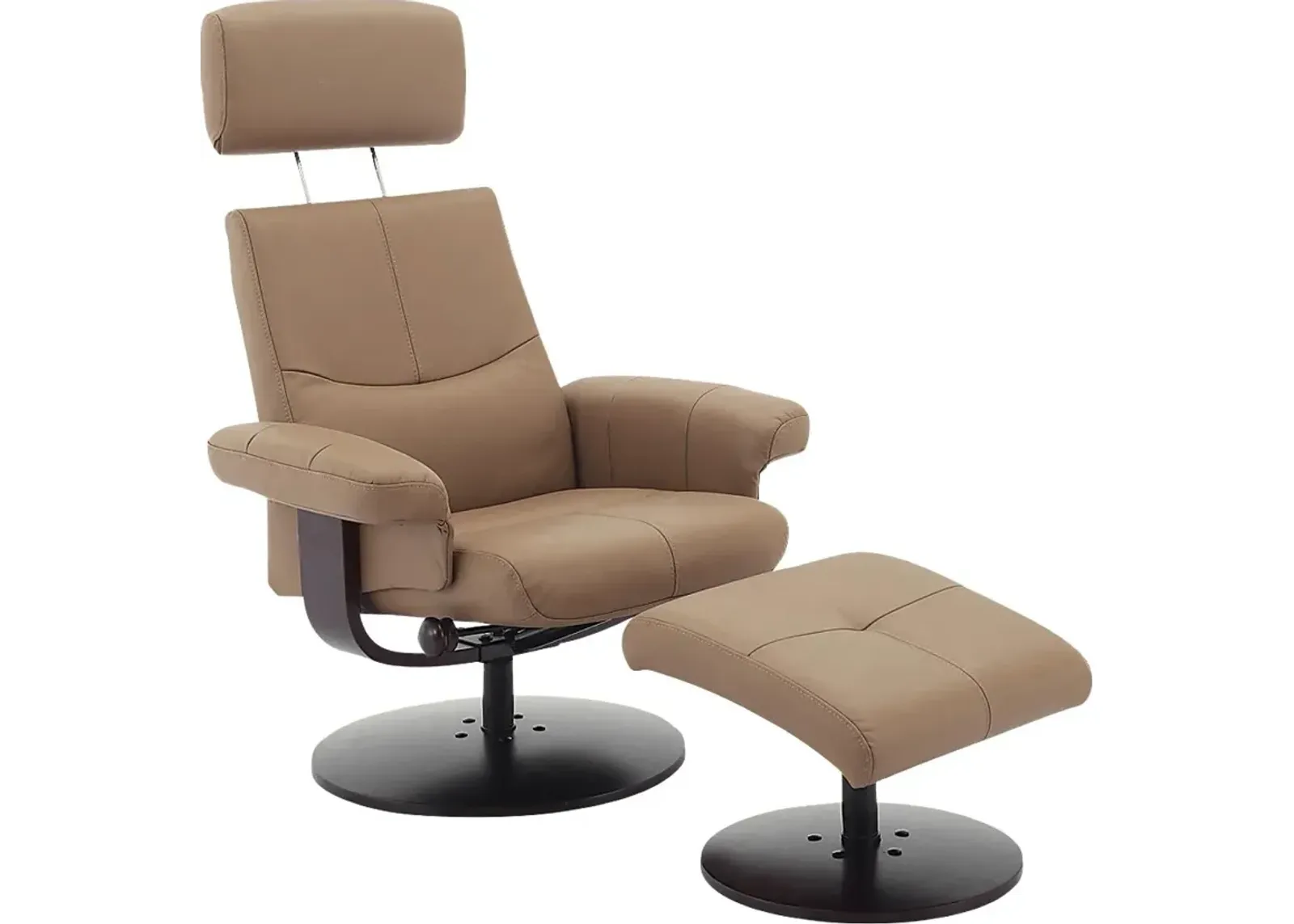 Runelle Tan Recliner and Ottoman