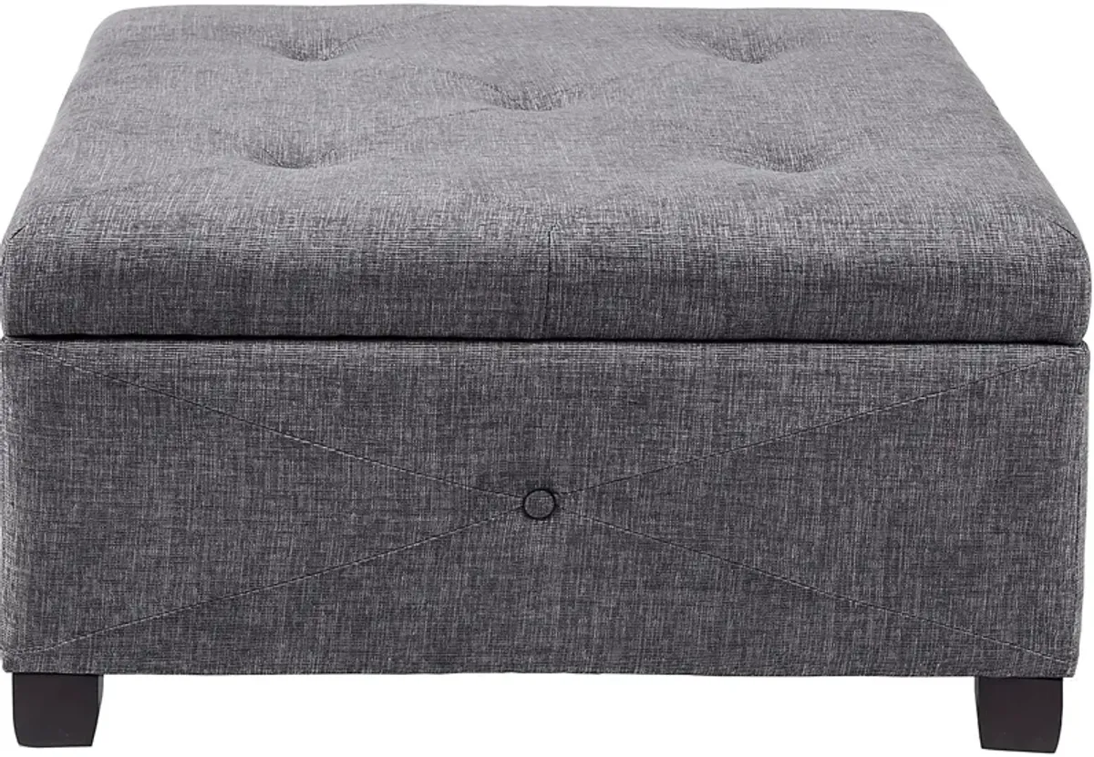 Balkin Charcoal Ottoman