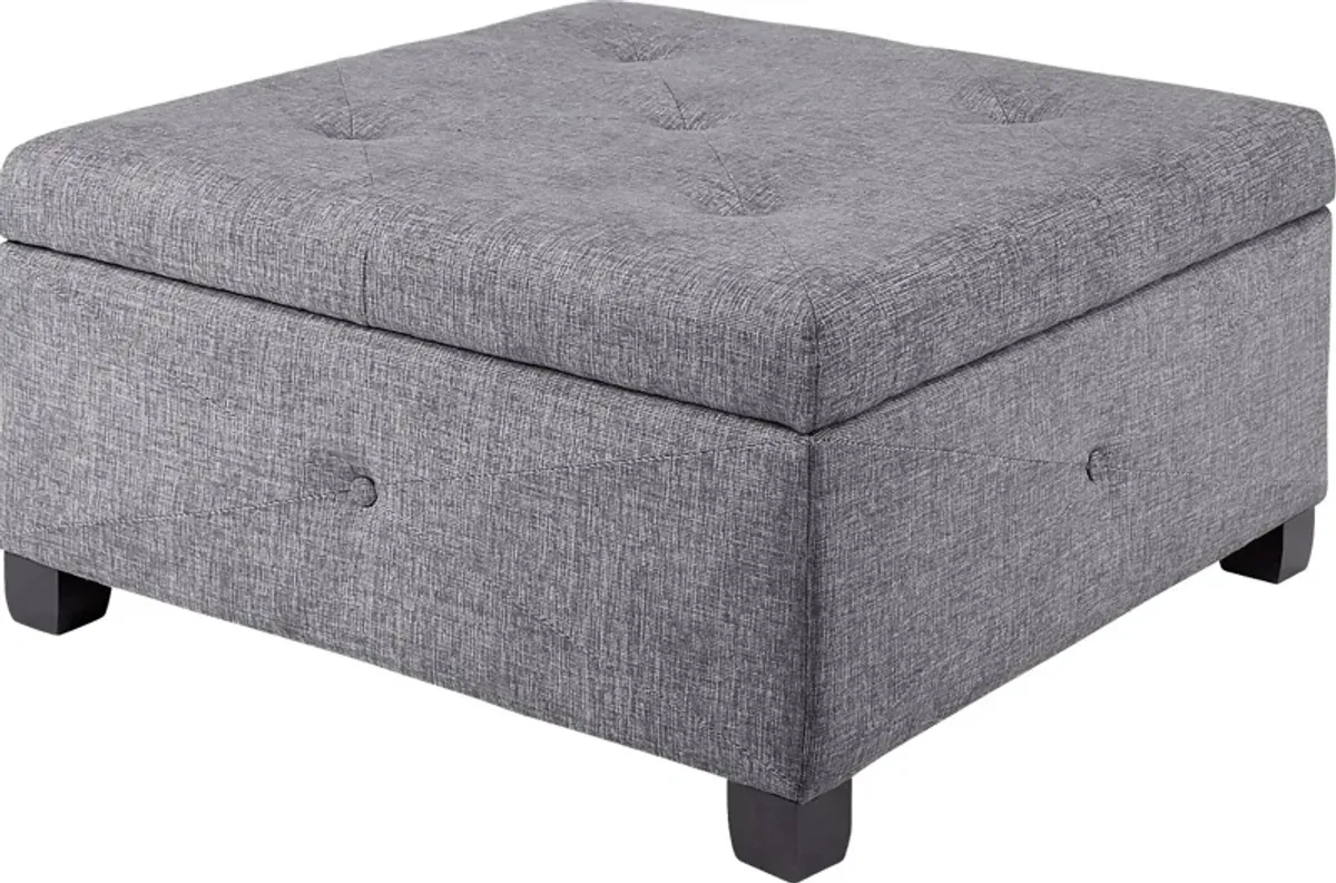 Balkin Charcoal Ottoman