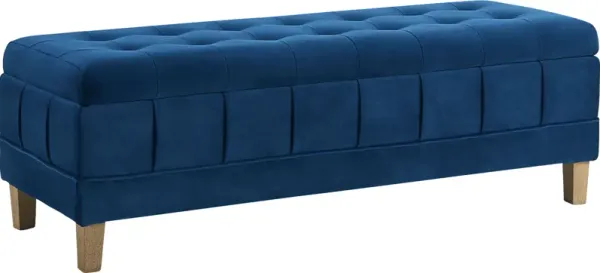 Staffordshire Navy Storage Ottoman