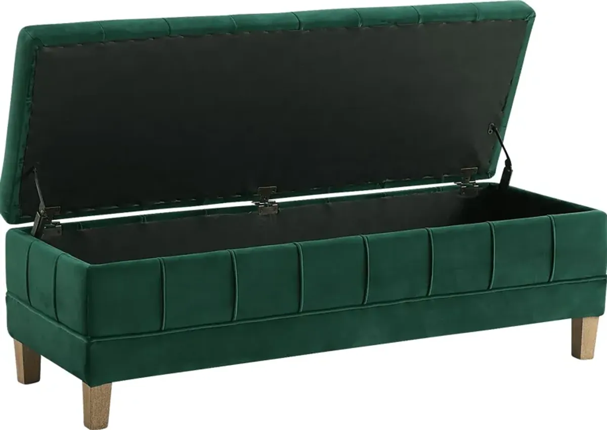 Staffordshire Emerald Storage Ottoman