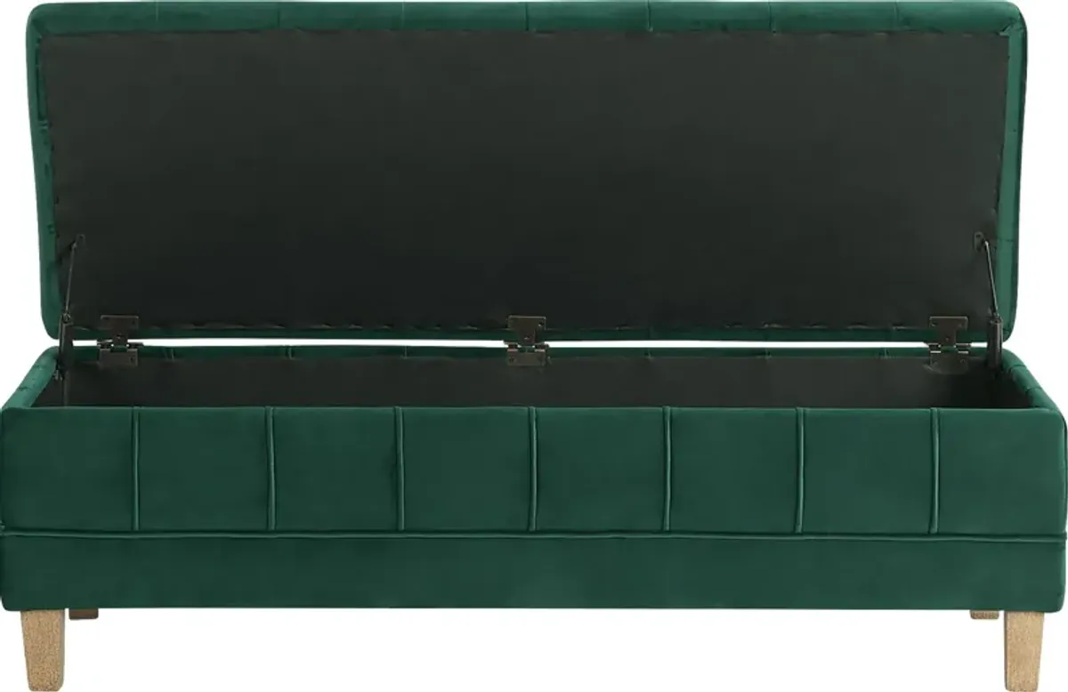 Staffordshire Emerald Storage Ottoman