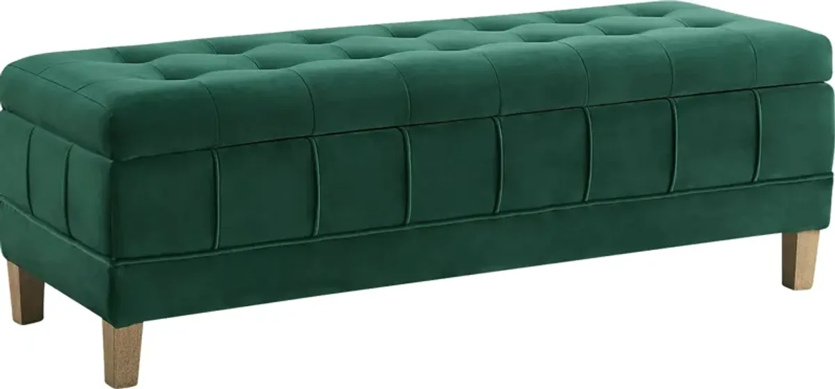 Staffordshire Emerald Storage Ottoman