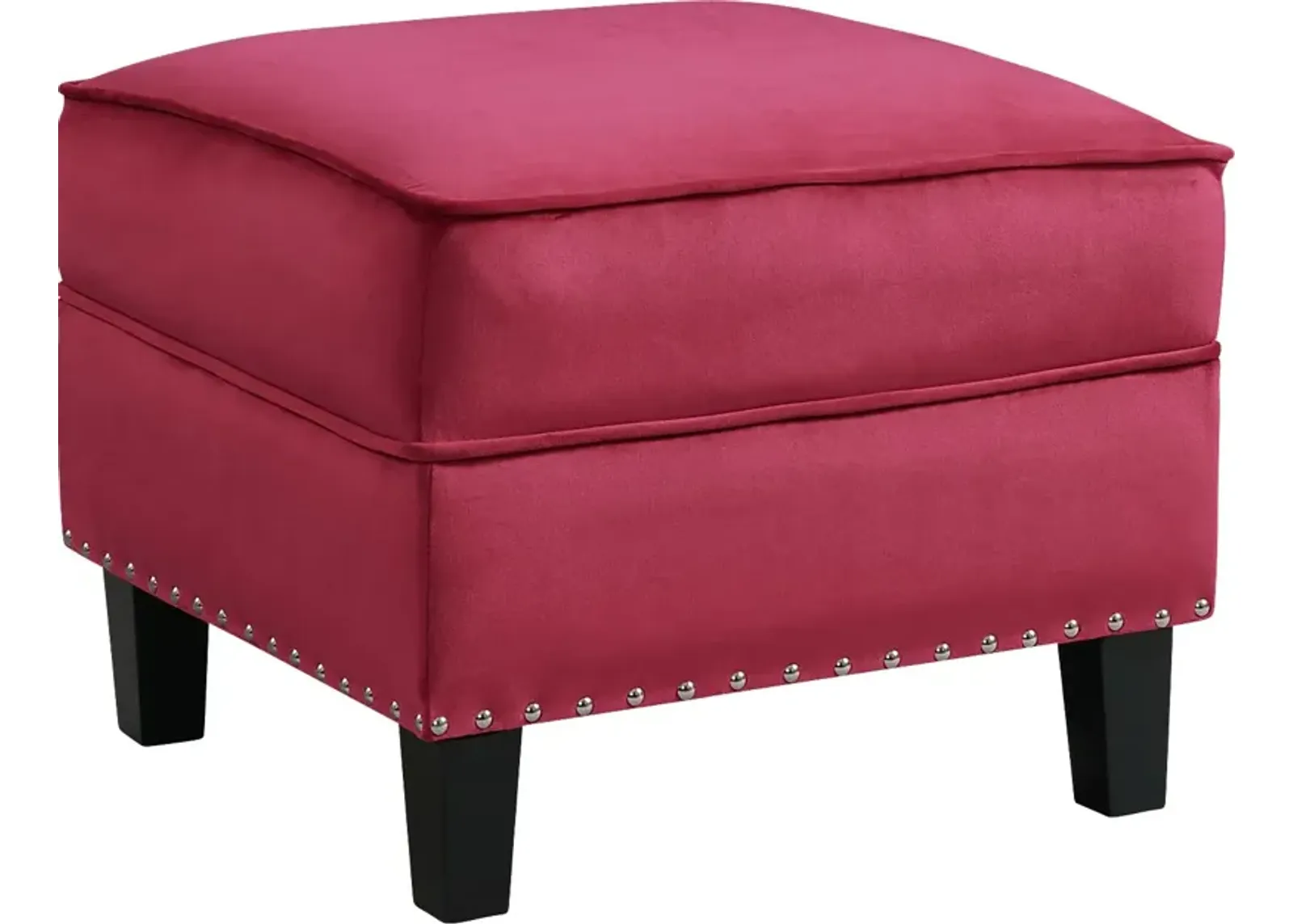 Ginnbrooke Red Ottoman