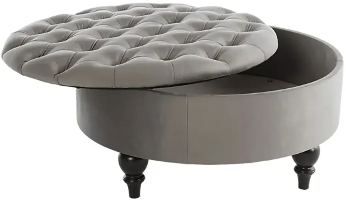 Walport Gray Accent Ottoman