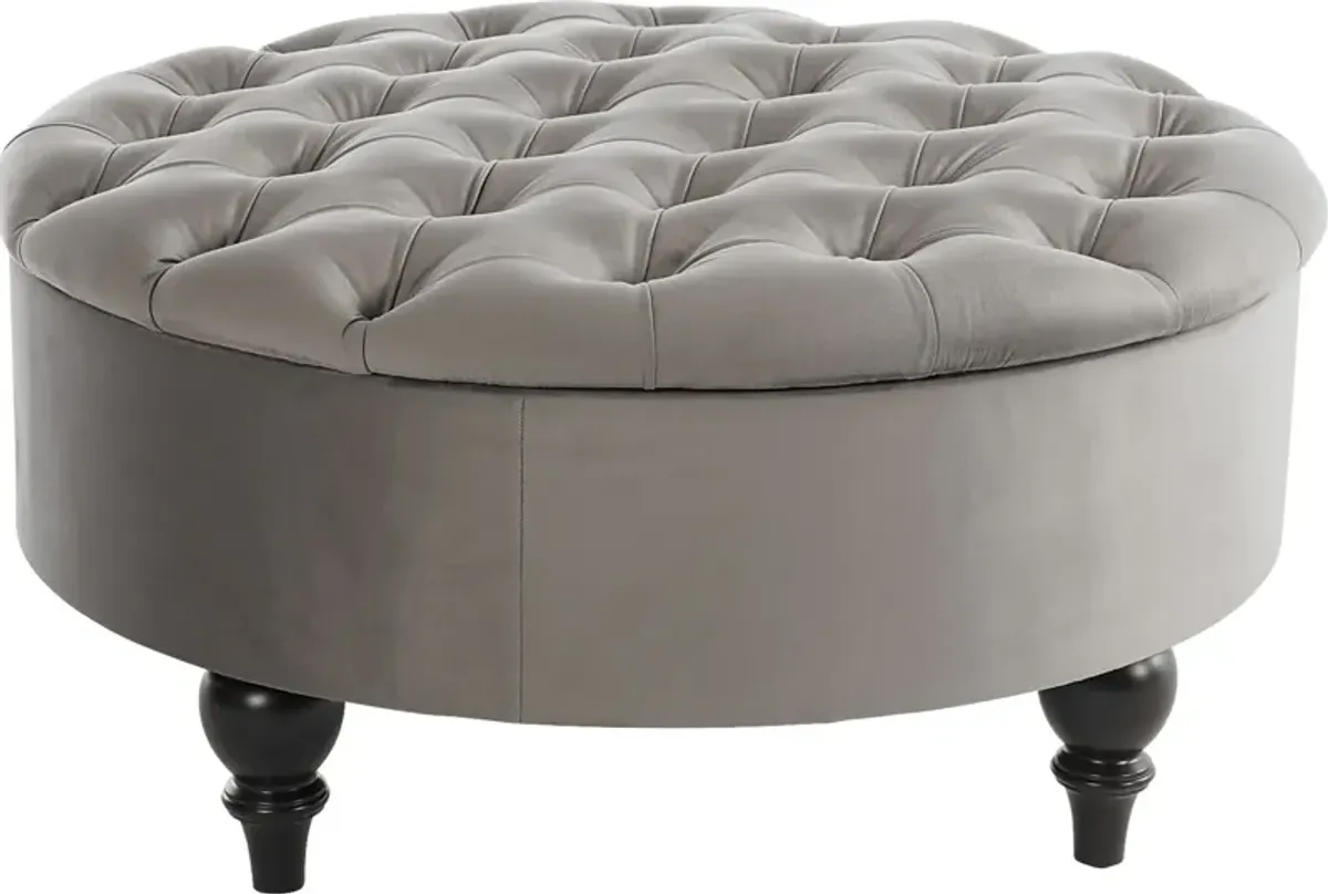 Walport Gray Accent Ottoman