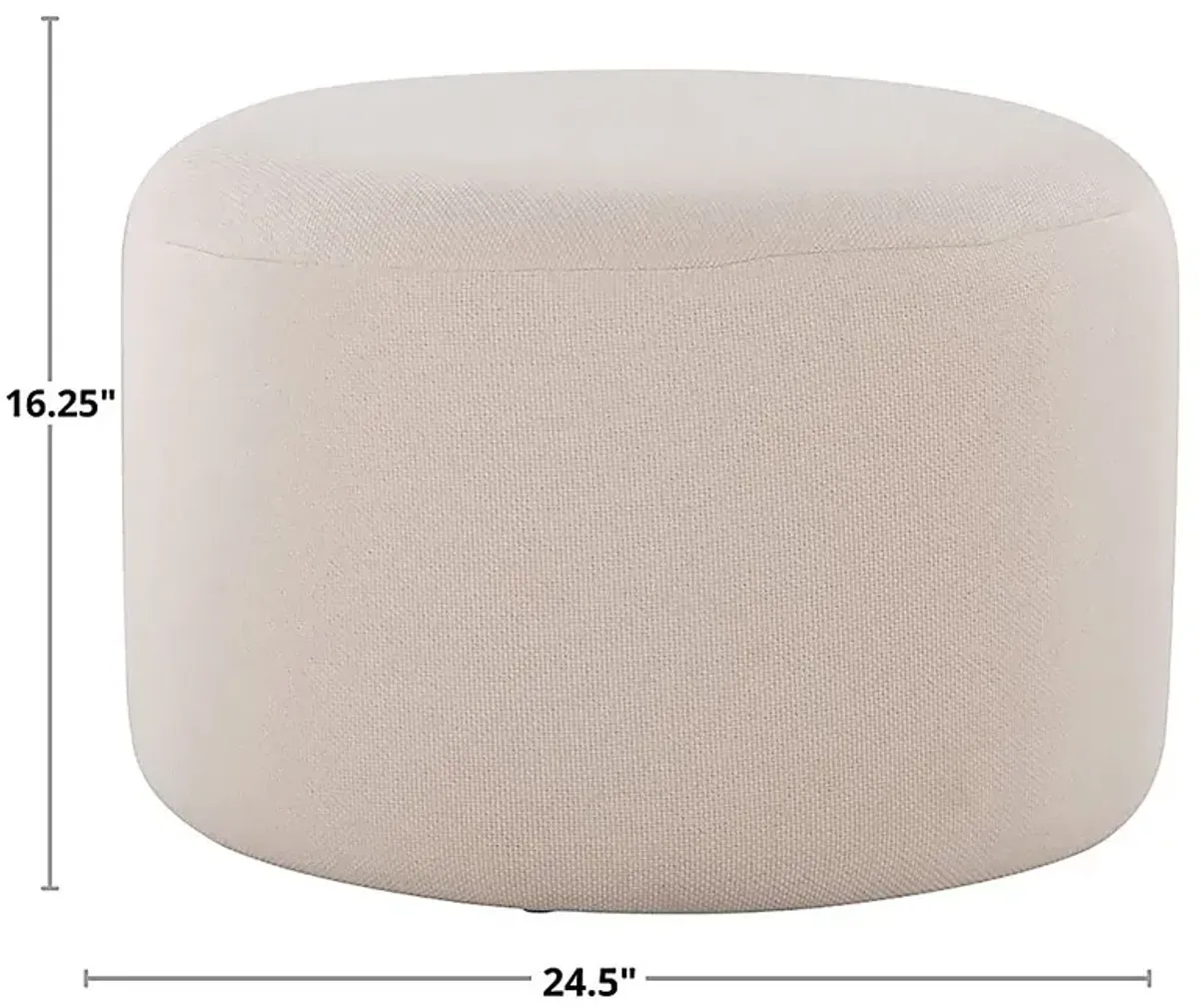 Johnette Beige Pouf