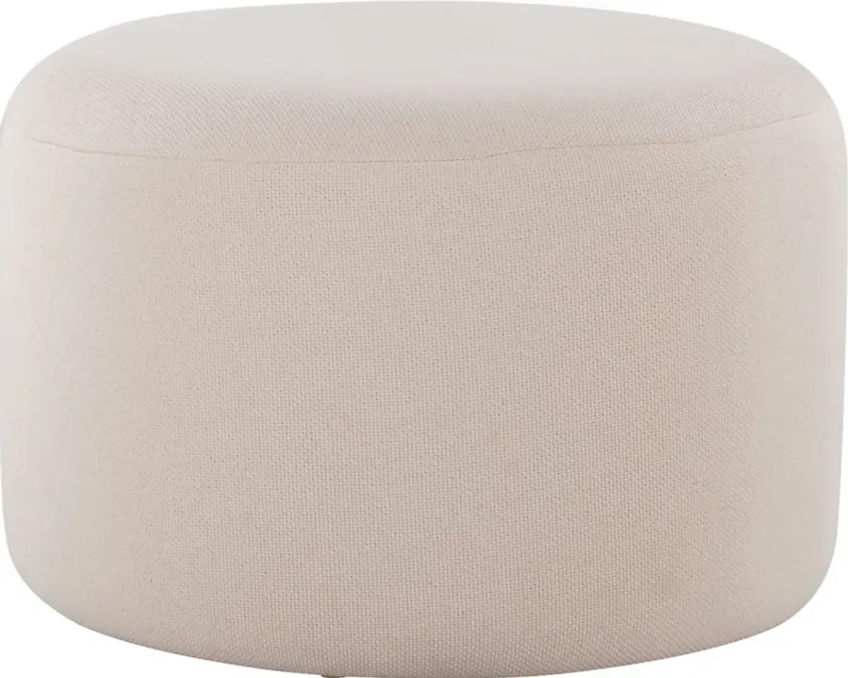 Johnette Beige Pouf