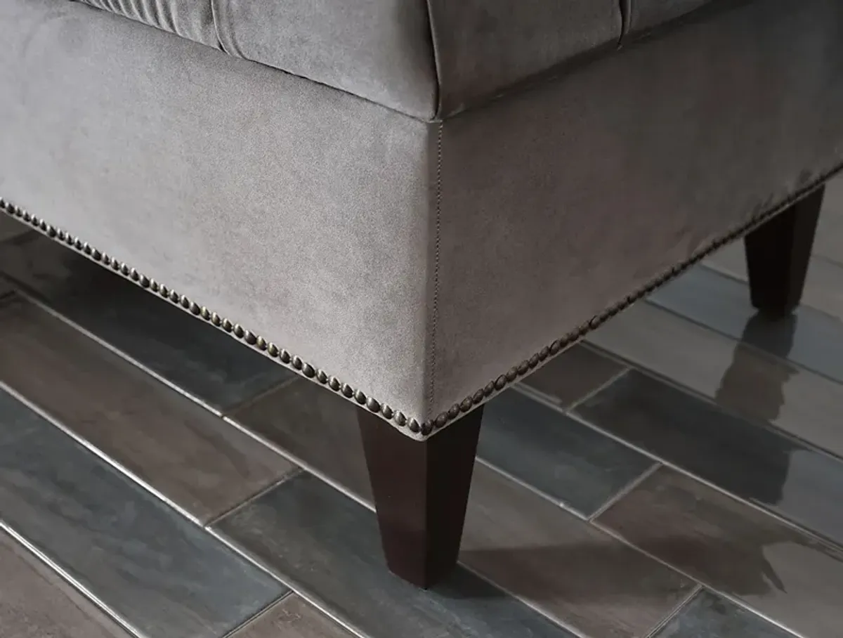 Tumbrel Gray Accent Ottoman