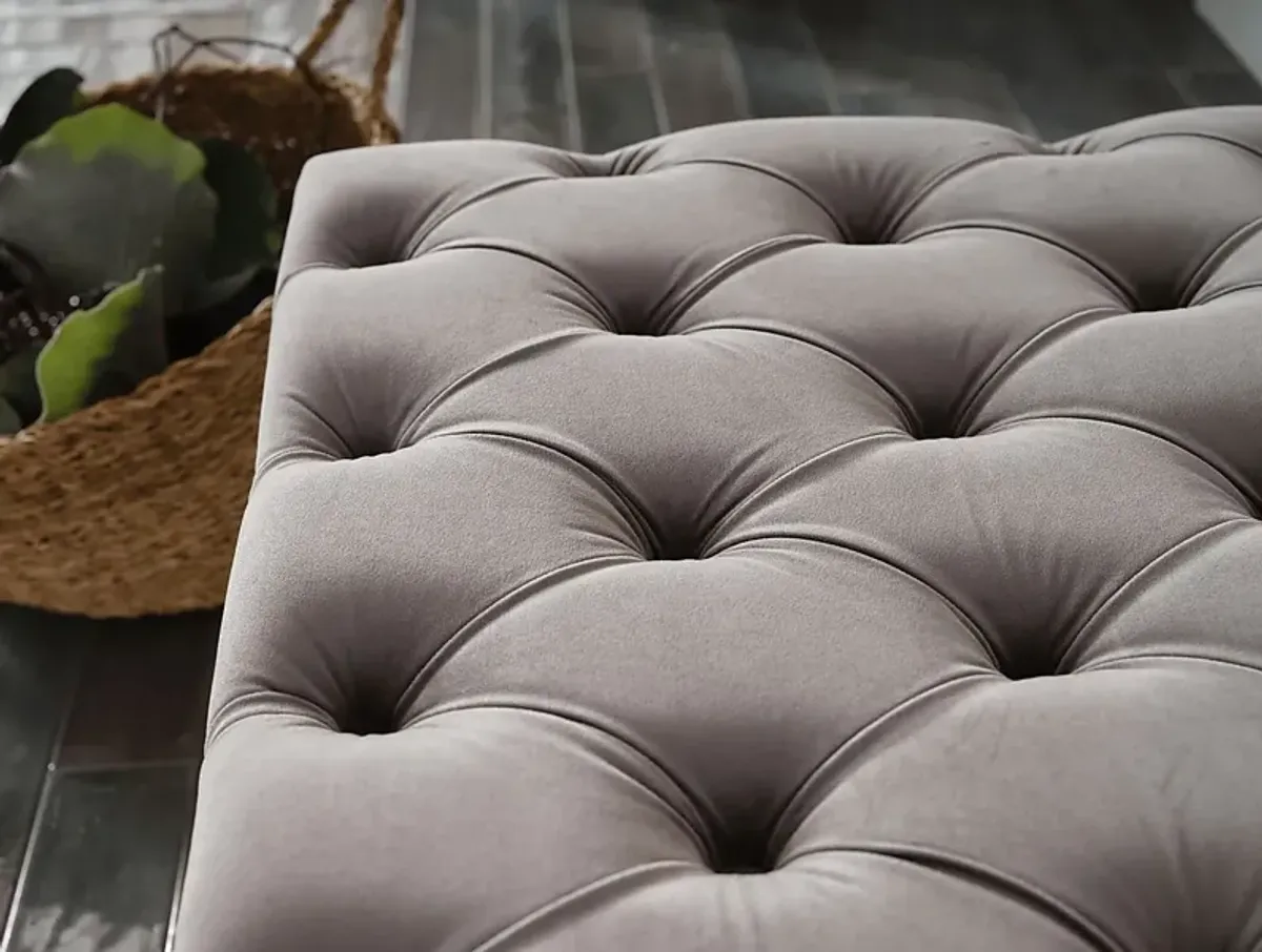 Tumbrel Gray Accent Ottoman