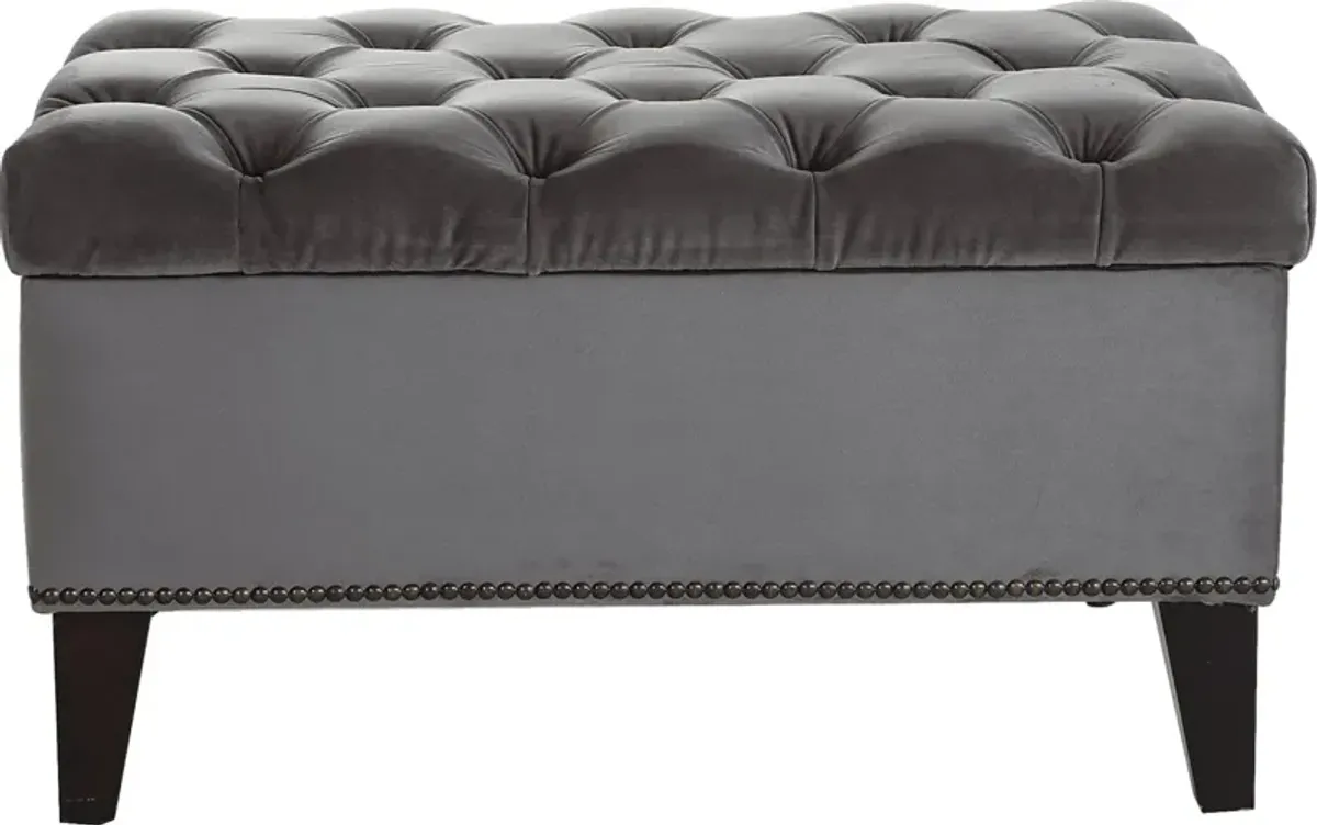 Tumbrel Gray Accent Ottoman