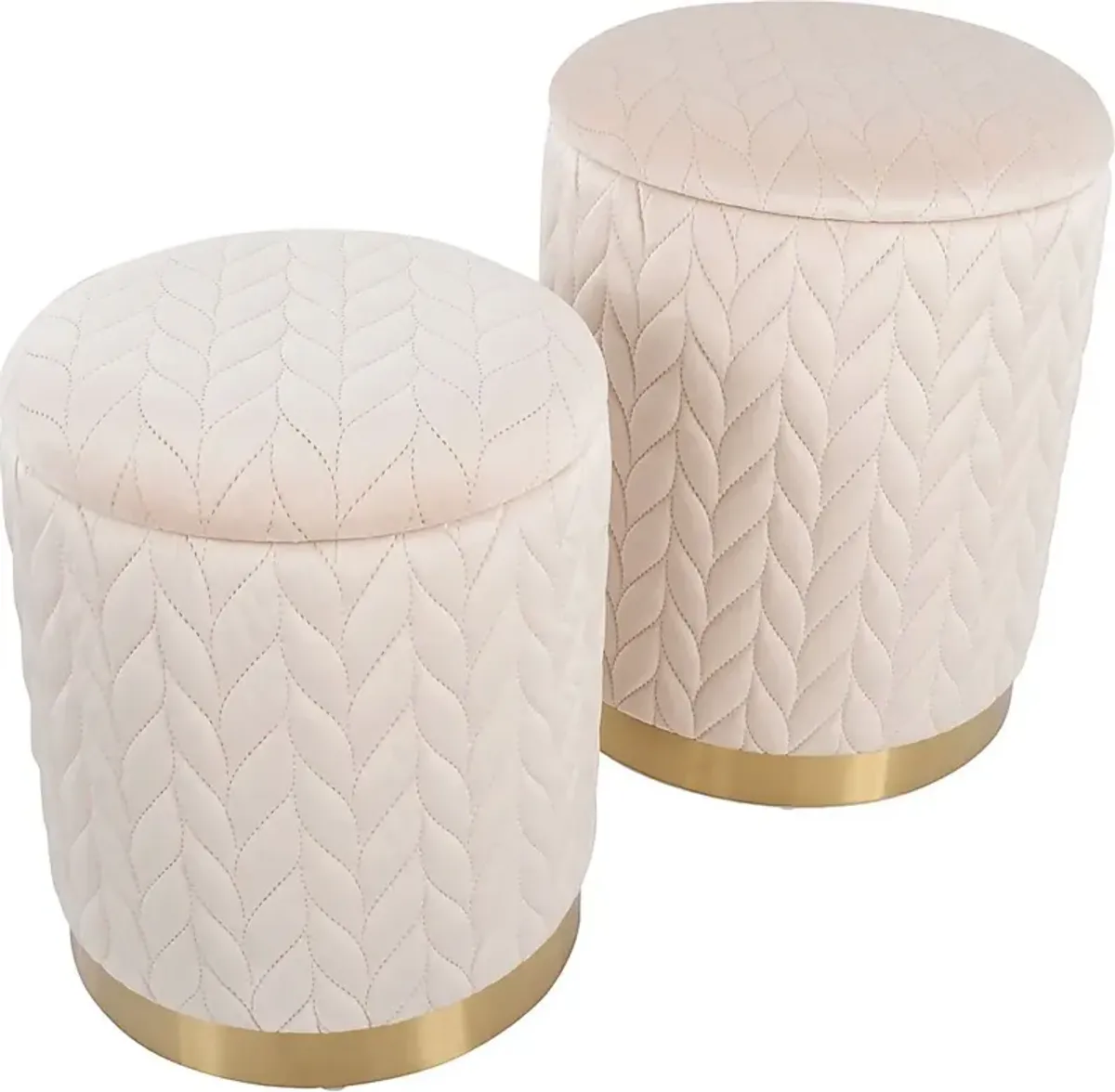 Parsonage Cream Ottoman, Set of 2