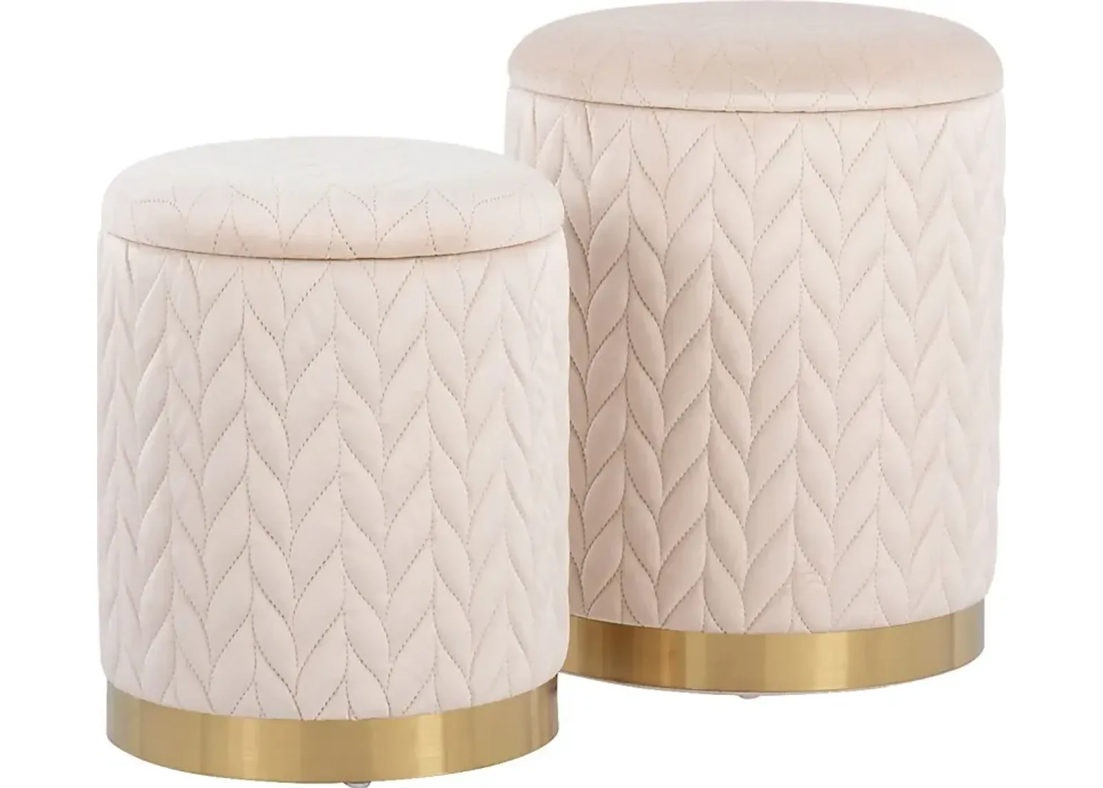 Parsonage Cream Ottoman, Set of 2