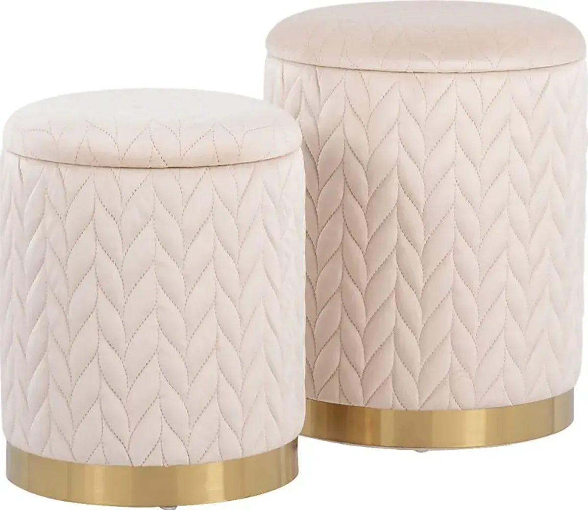 Parsonage Cream Ottoman, Set of 2