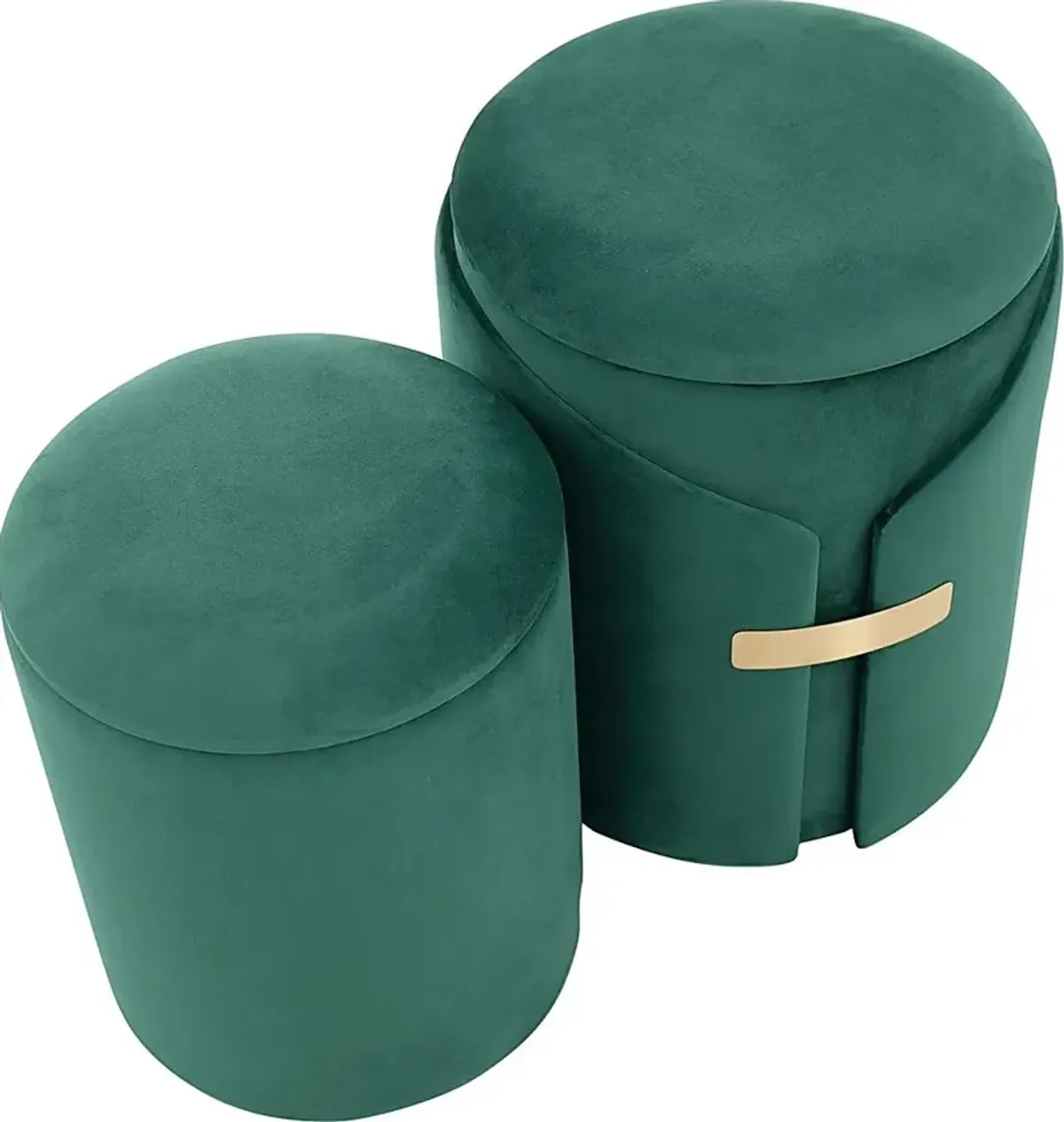 Atholgate Green Ottoman, Set of 2