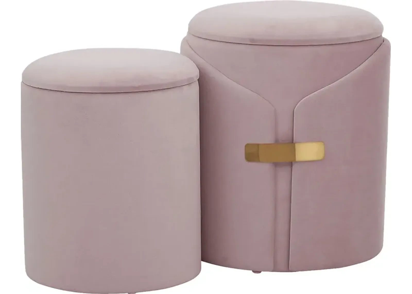 Atholgate Blush Ottoman, Set of 2