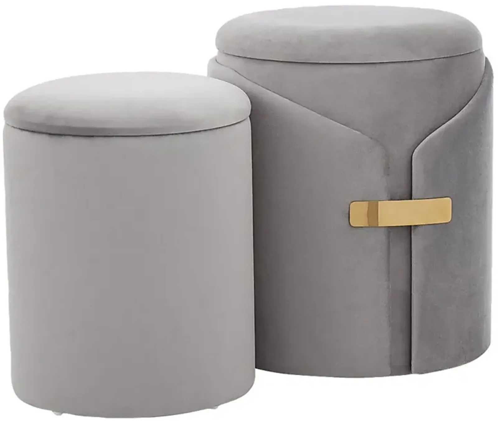 Atholgate Silver Ottoman, Set of 2