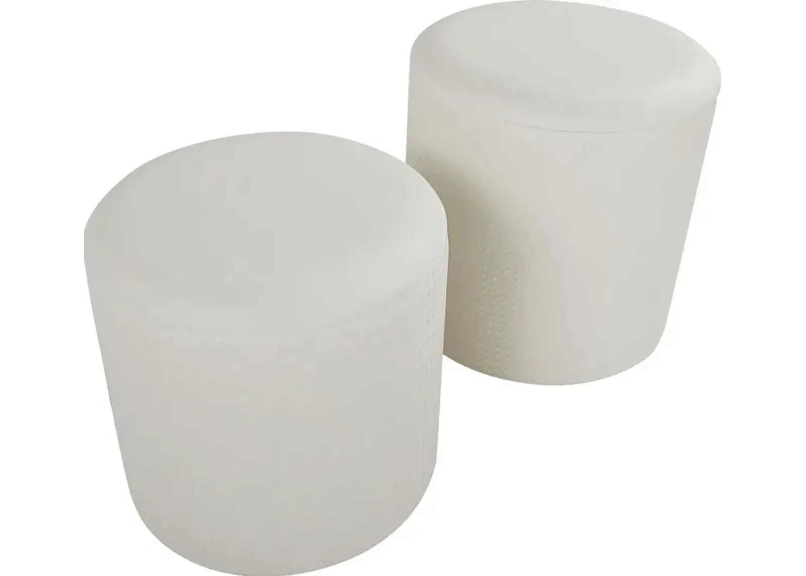 Clarinth Cream Ottoman, Set of 2