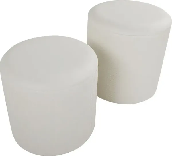 Clarinth Cream Ottoman, Set of 2