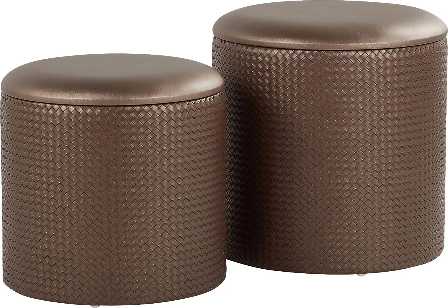 Clarinth Bronze Ottoman, Set of 2