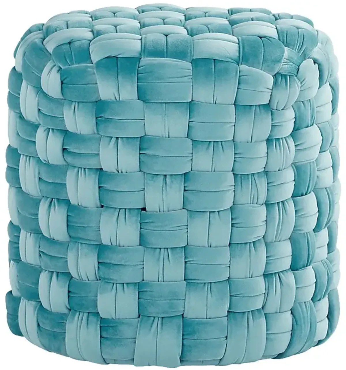 Clendenin Blue Ottoman