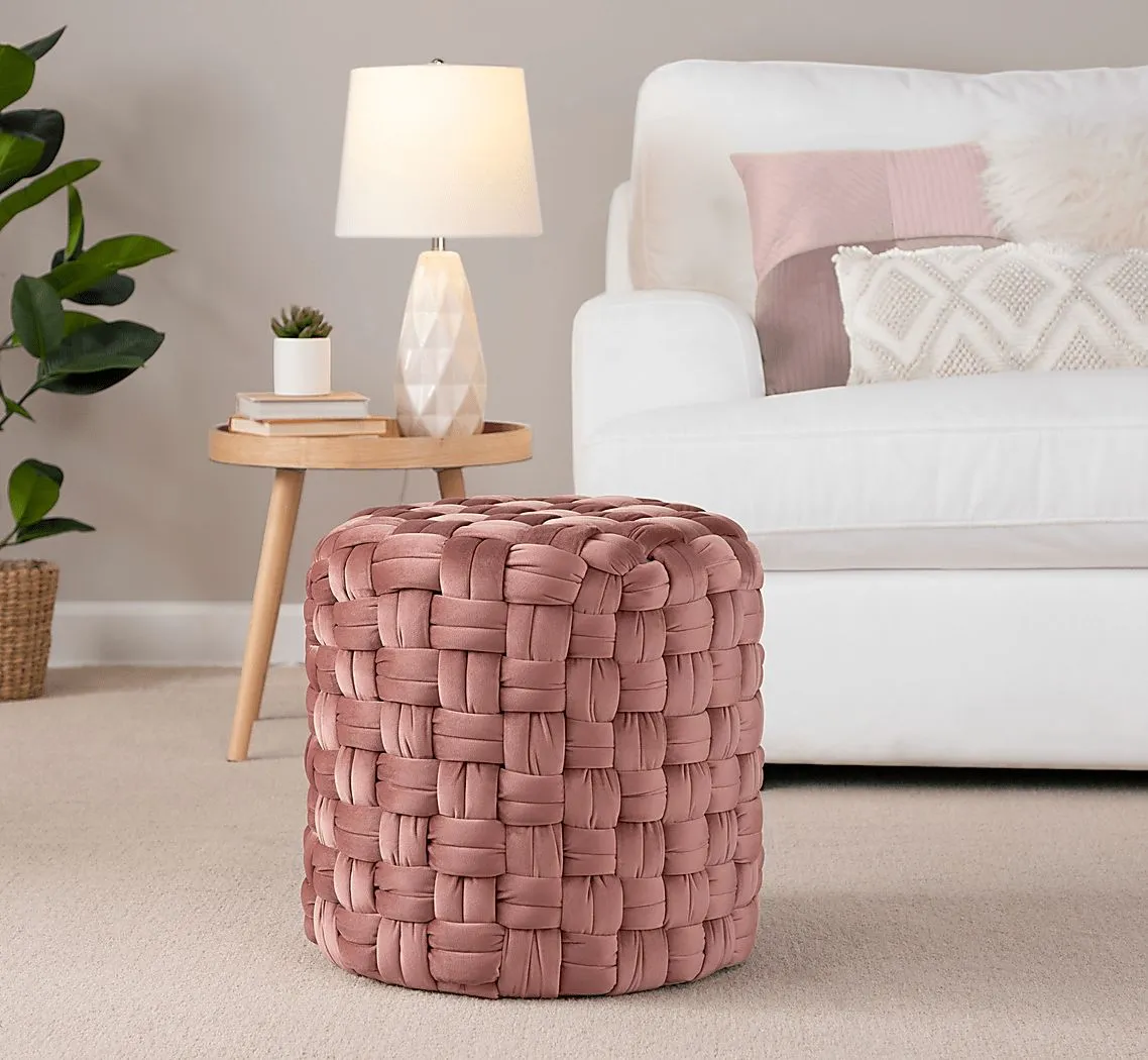 Clendenin Blush Ottoman