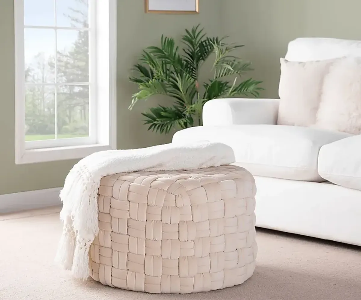 Colearine Cream Ottoman