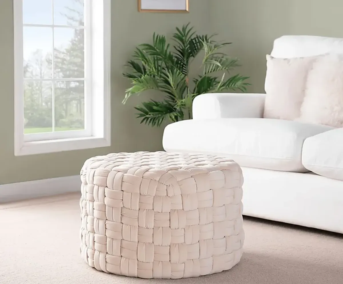 Colearine Cream Ottoman