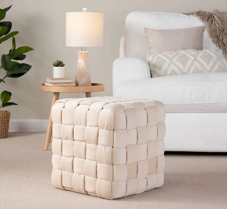 Copeleigh Cream Ottoman