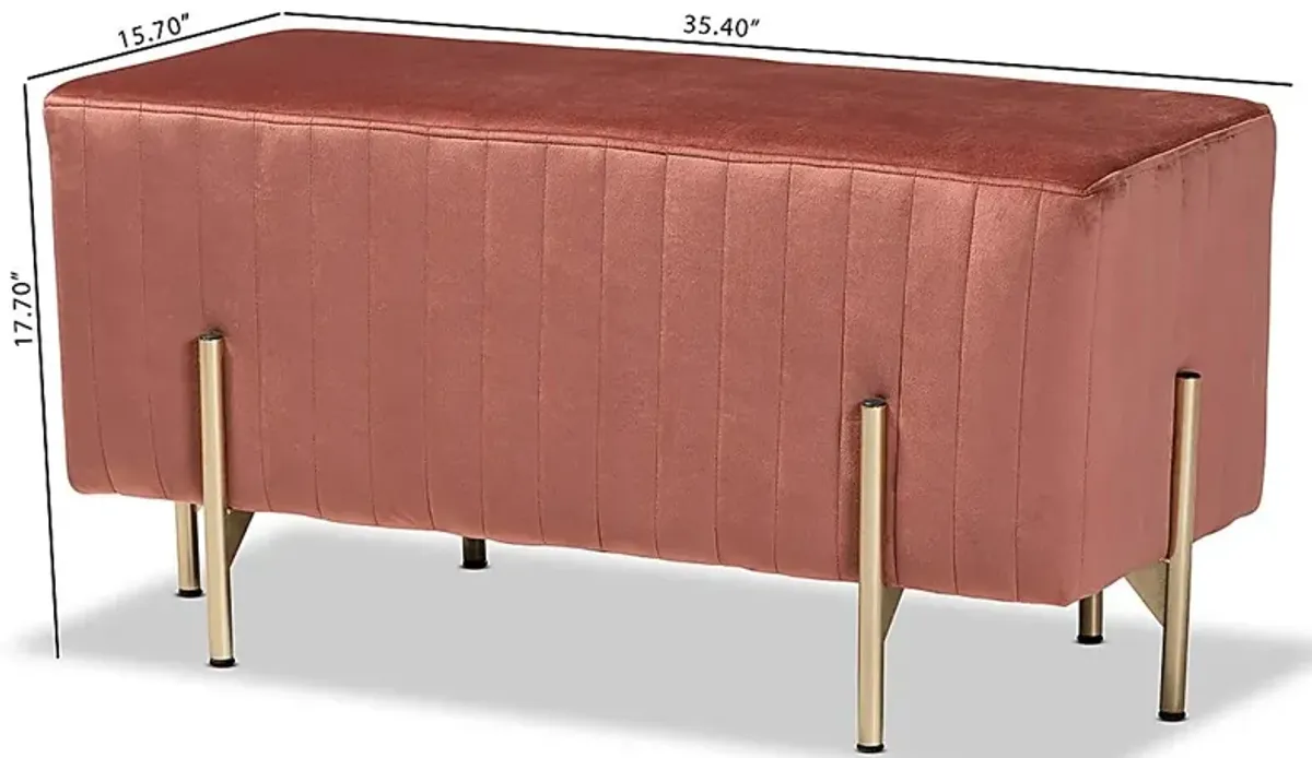 Blanning Pink Ottoman