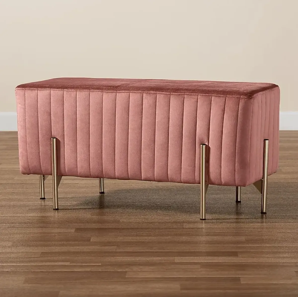 Blanning Pink Ottoman