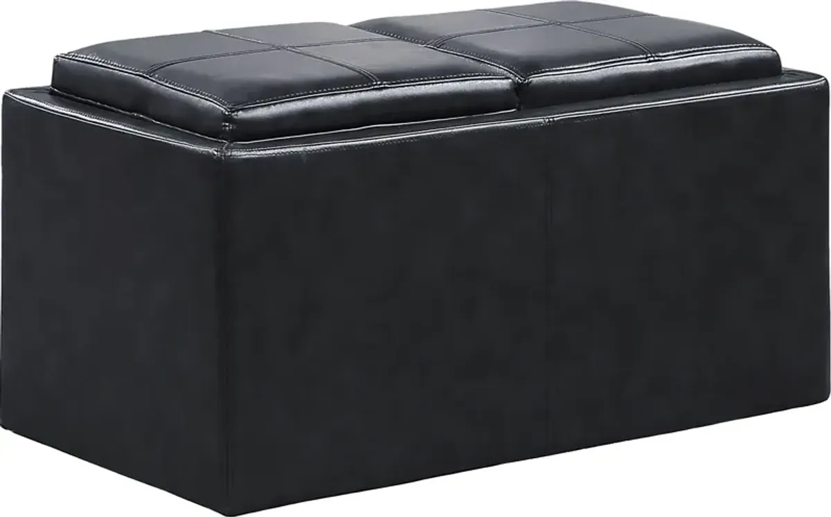 Guetlet Black Storage Ottoman