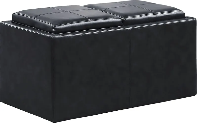 Guetlet Black Storage Ottoman