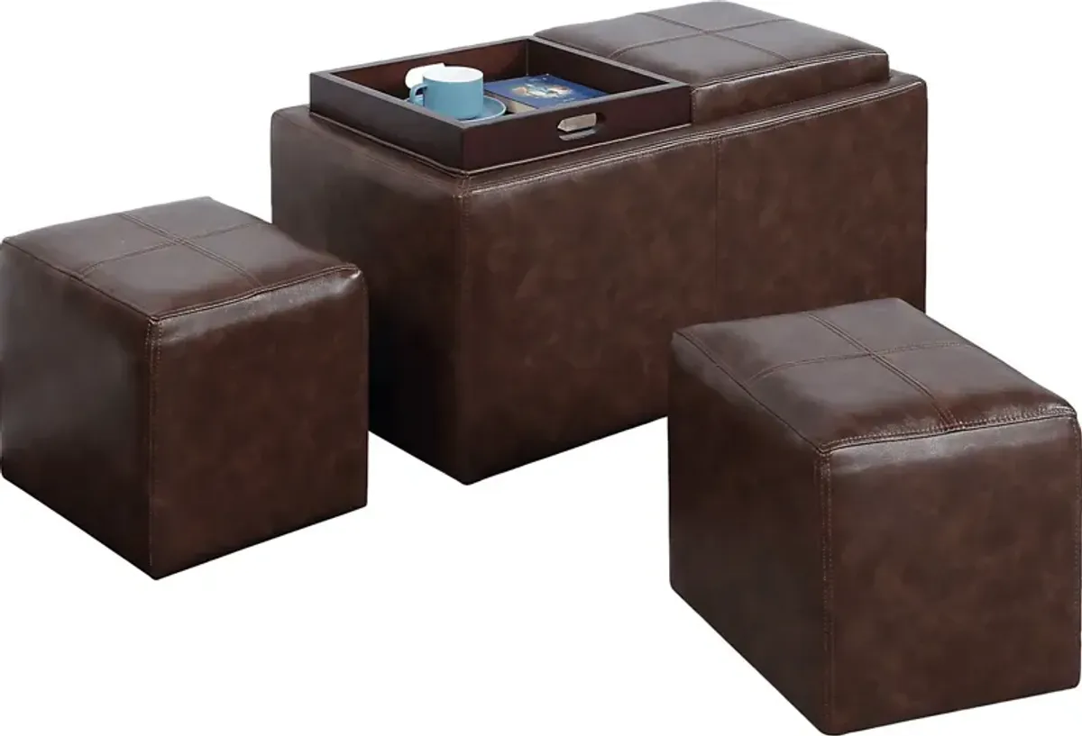 Guetlet Brown Storage Ottoman