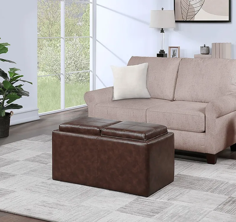 Guetlet Brown Storage Ottoman