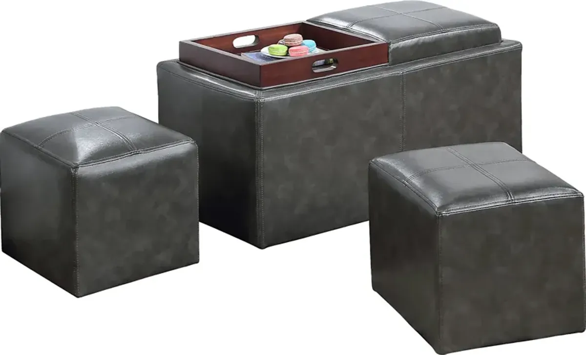 Guetlet Gray Storage Ottoman