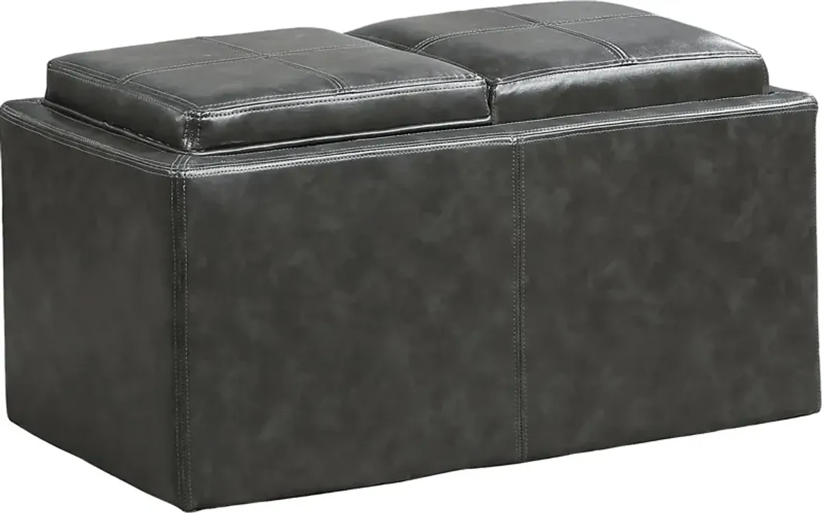 Guetlet Gray Storage Ottoman