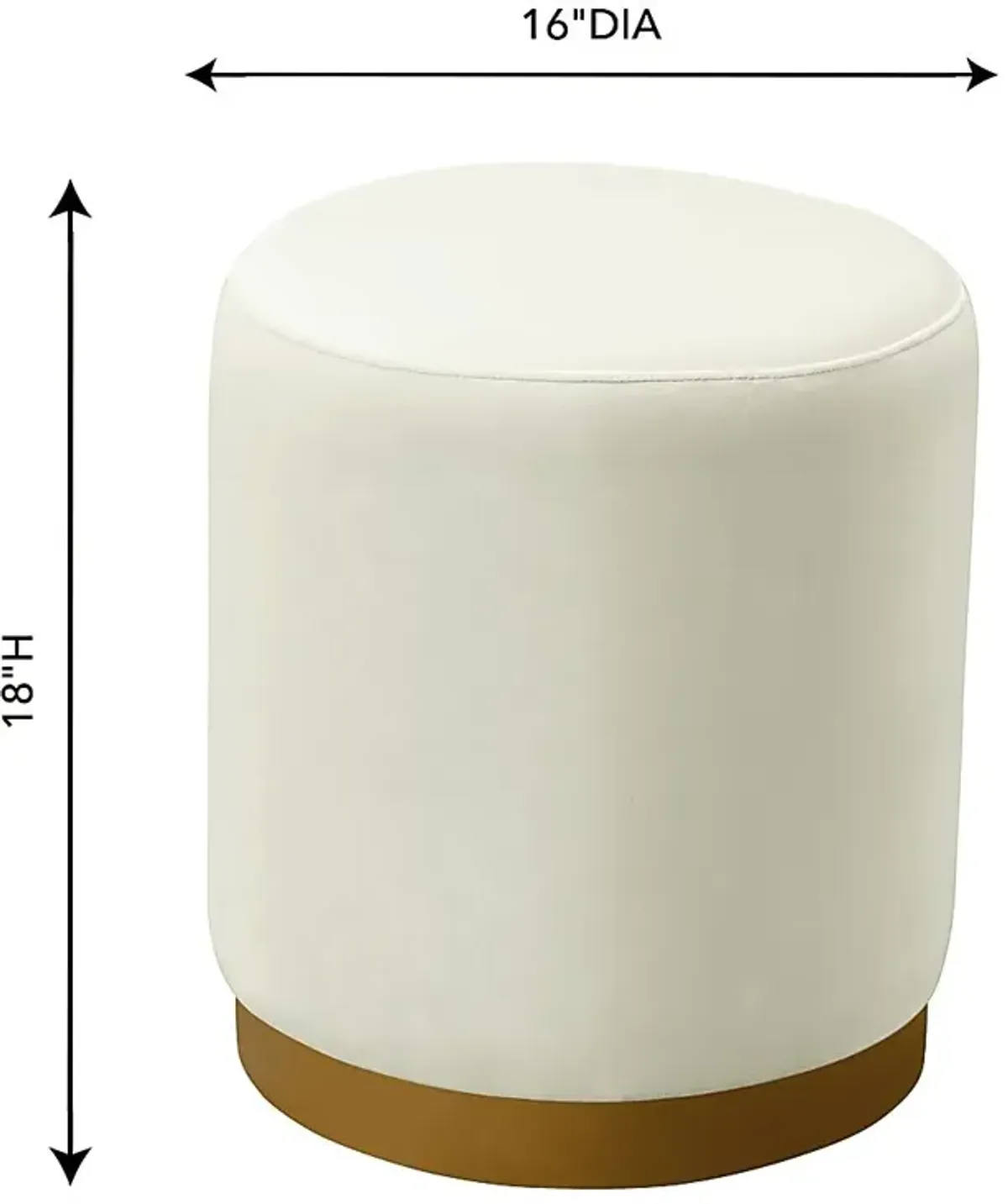 Talia Ren Cream Ottoman