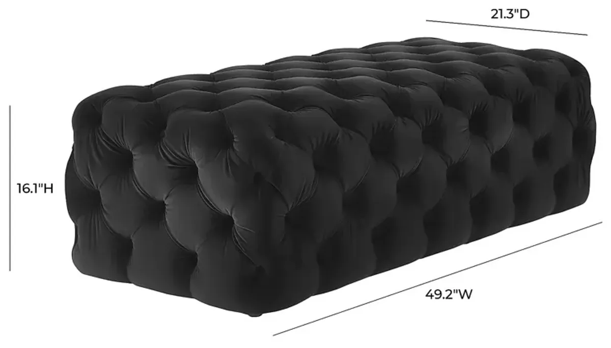 Layla Quinn Black Ottoman