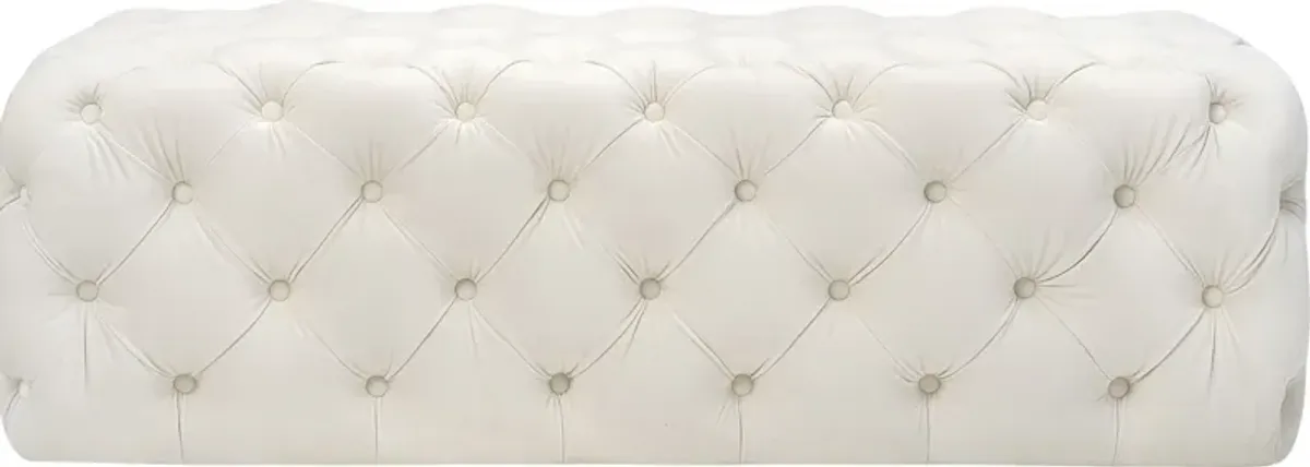 Layla Quinn Cream Ottoman