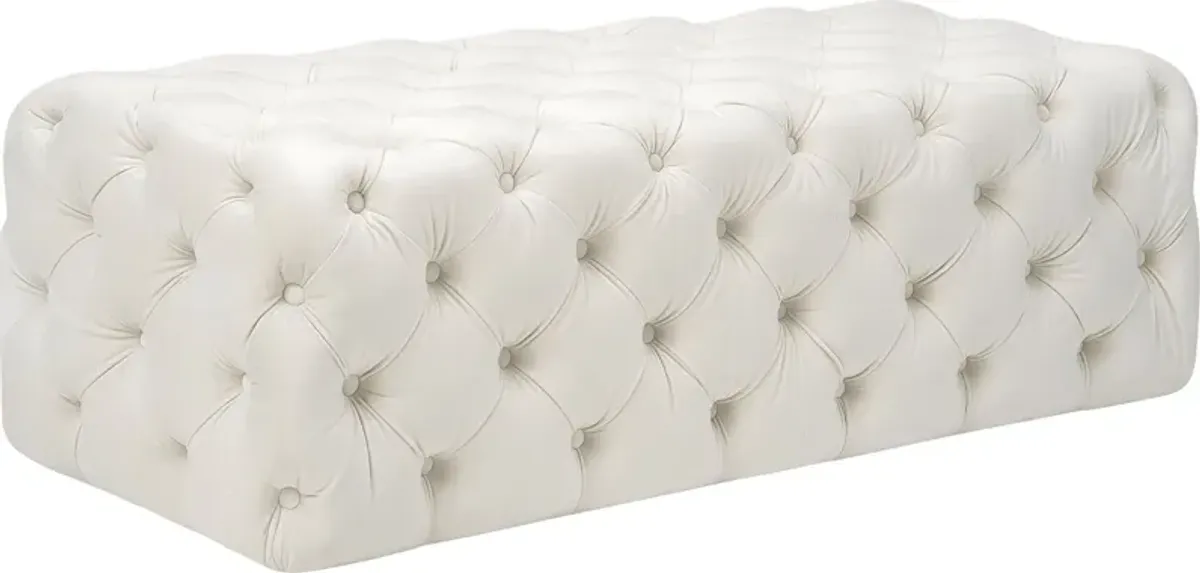 Layla Quinn Cream Ottoman