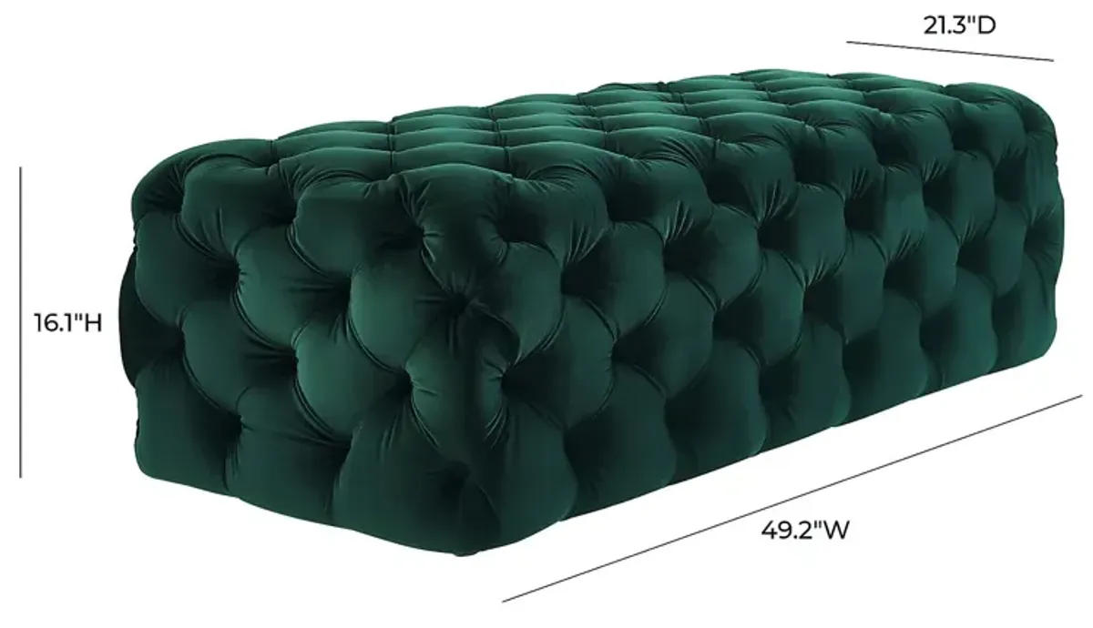 Layla Quinn Green Ottoman