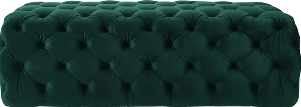 Layla Quinn Green Ottoman