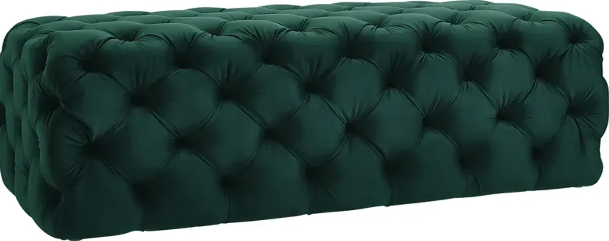 Layla Quinn Green Ottoman