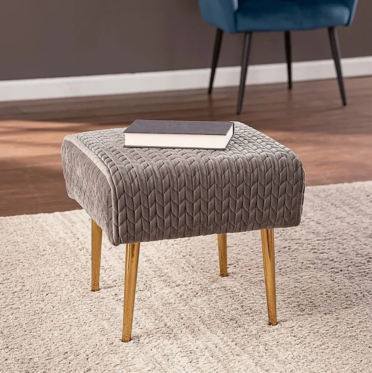 Charlcote Gray Ottoman