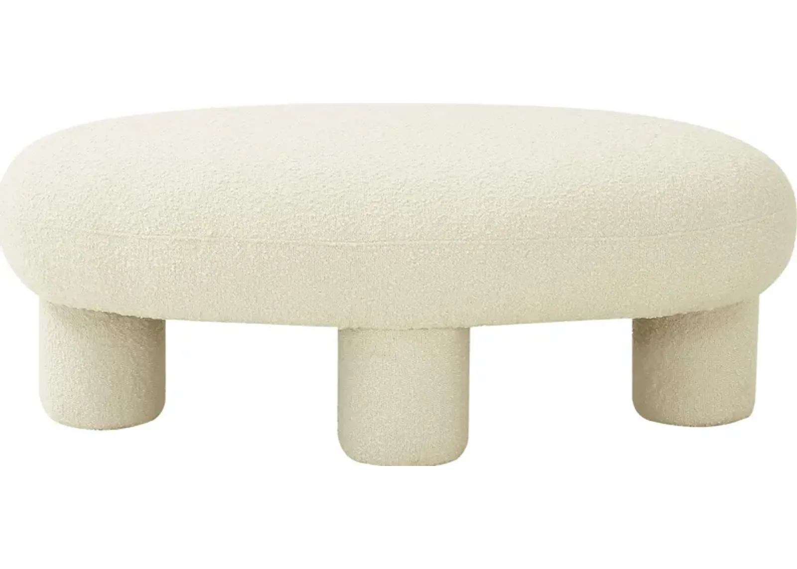 Delaina Cream Ottoman