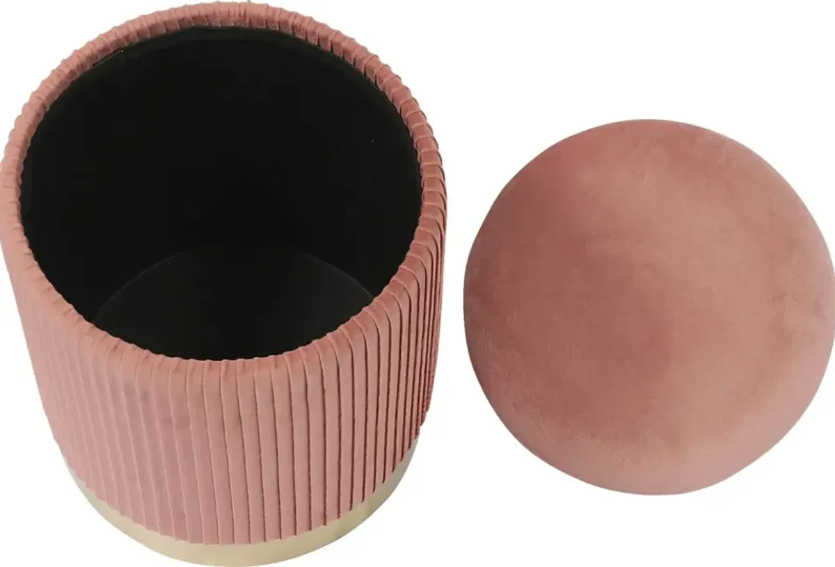 Anellar Pink Blush Storage Ottoman