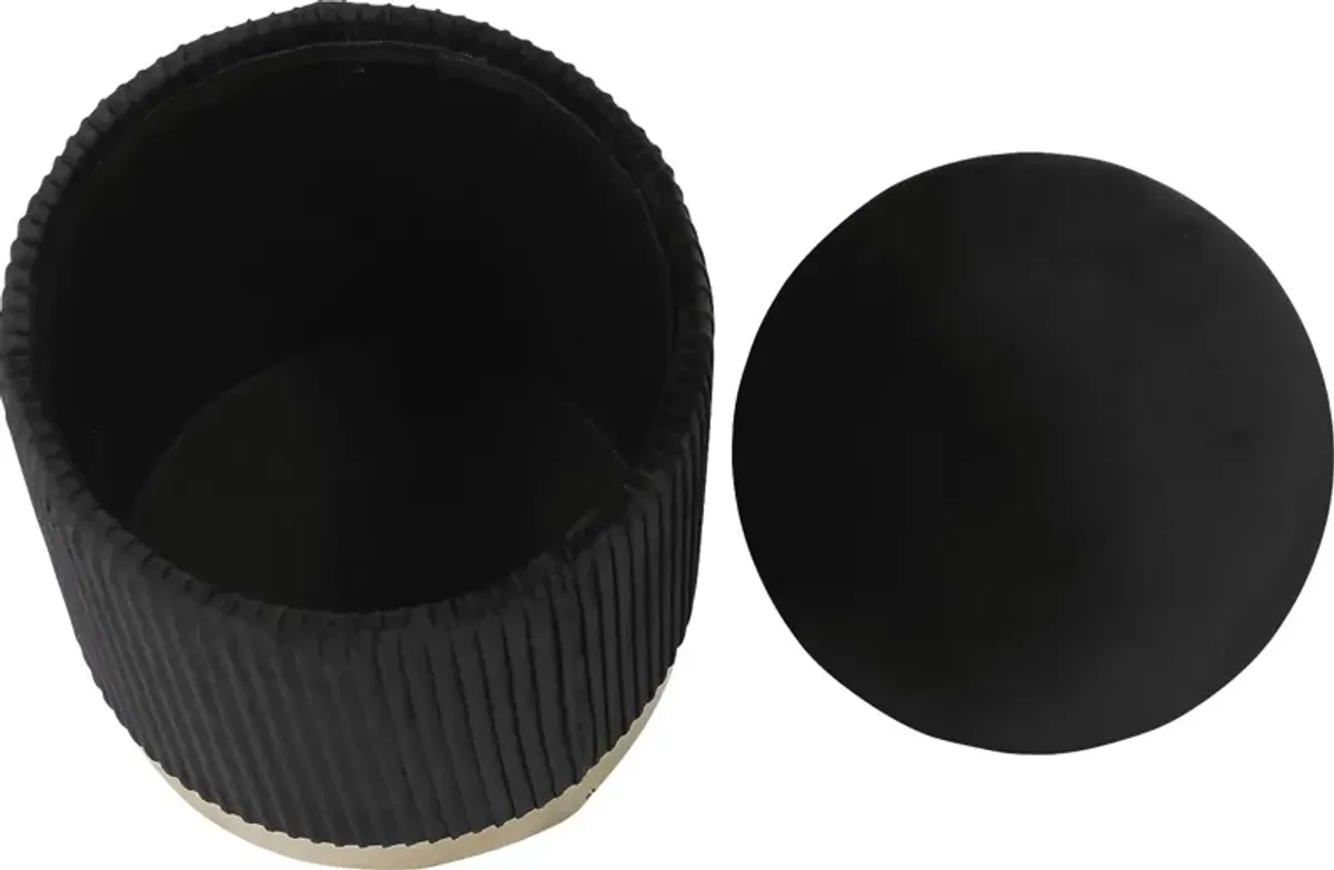 Anellar Black Storage Ottoman